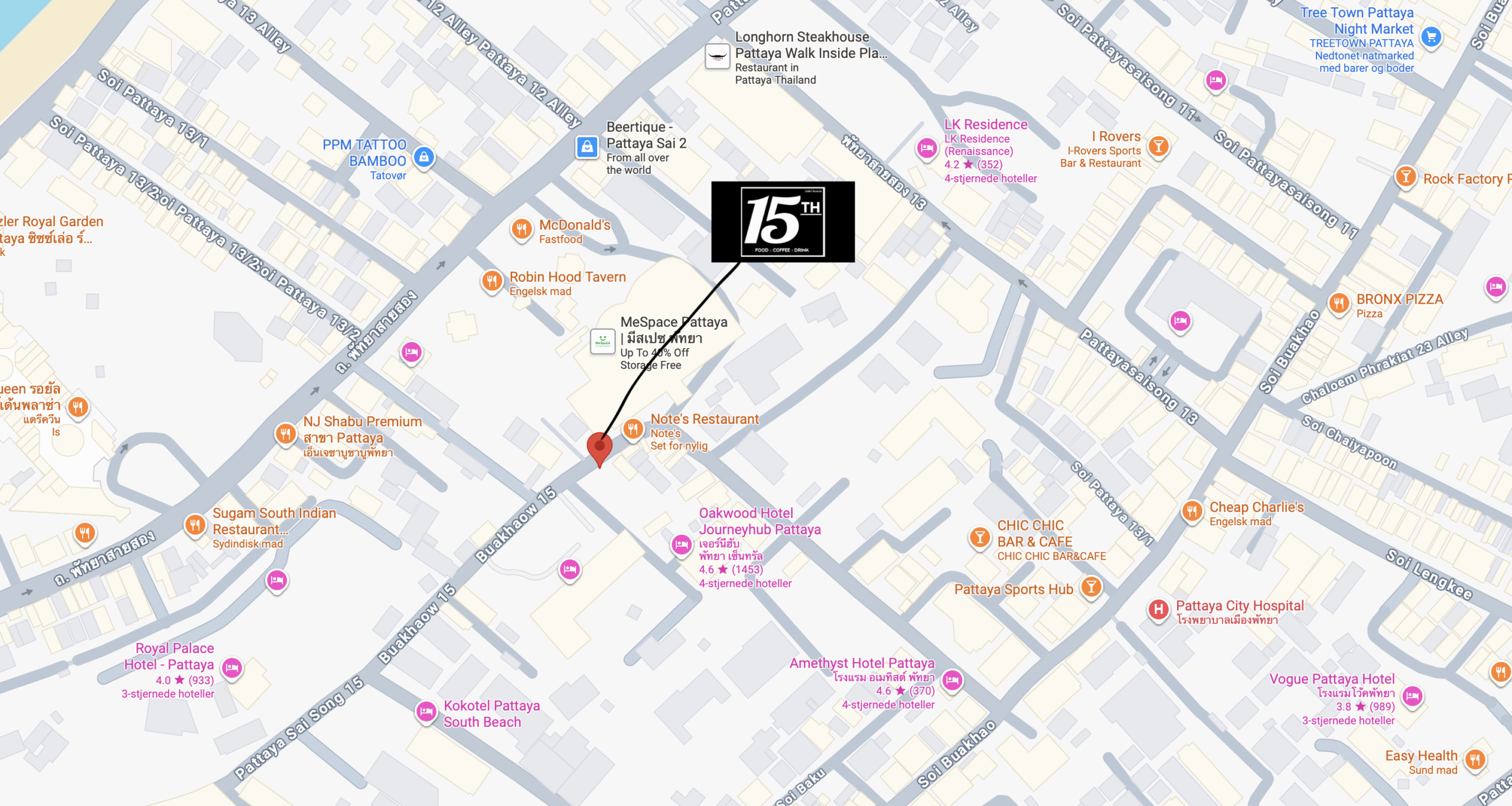 Map to 15TH Pattaya